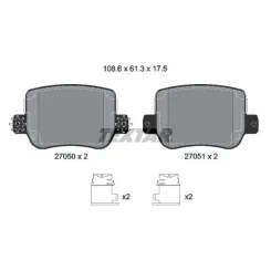 Fékbetétkészlet, Tárcsafék Alpine T. A110 1,8 17- - TEXTAR (2705001)