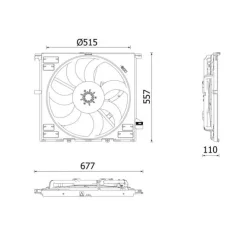 Ventilátor, Motorhűtés Alfa Romeo Stelvio (949_) - MAHLE (CFF633000P)