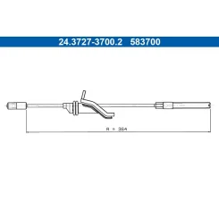 Huzal, Rögzítőfék Ford P. C-Max/Grand-C-Max 1,0-2,0 10-19 - ATE (24.3727-3700.2)