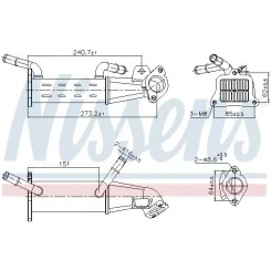 Hűtő, Kipufogógáz-Visszavezetés Ford 2,2Tdci - NISSENS (NIS989451)