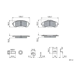 Fékbetétkészlet, Tárcsafék Toyota P. Proace City 1,2 Vvt-I/1,5 D-4D/Electric 19- - BOSCH (0986460253)