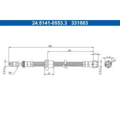 Fékcső Bmw P. 3/4 1,6-3,0 18- Bal/Jobb - ATE (24.5141-0553.3)
