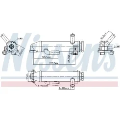 Hűtő, Kipufogógáz-Visszavezetés Ford 2,2Tdci - NISSENS (NIS989430)