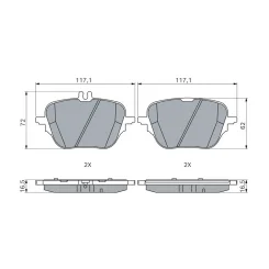 Fékbetétkészlet, Tárcsafék Db T. C236/C254/X254/W206/W214/W223 2,0-3,0 4-Matic 20- - BOSCH (0986460293)