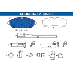 Fékbetétkészlet, Tárcsafék Ford P. Tourneo/Transit 1,0/2,0-2,2 Tdci 20- - ATE (13.0460-2673.2)