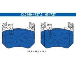 Fékbetétkészlet, Tárcsafék Db P. C254/W214/W223/X254 1,5-4,0 4-Matic 20- - ATE (13.0460-4727.2)