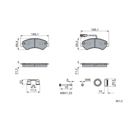 Fékbetétkészlet, Tárcsafék Fiat P. Ducato 2,0-3,0 D 14- - BOSCH (0986460239)