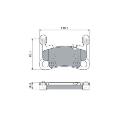 Fékbetétkészlet, Tárcsafék Porsche T. Cayenne 2,9-3,0 17- - BOSCH (0986460256)