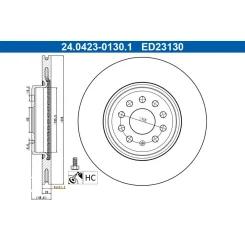 Féktárcsa Vw P. Id.3 19- - ATE (24.0423-0130.1)