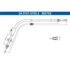 Huzal, Rögzítőfék Ford P. Tourneo/Transit 2,0-2,2 Tdci 12-23 - ATE (24.3727-3702.2)