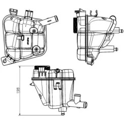 Kiegyenlítőtartály, Hűtőfolyadék Mb M (W166) - MAHLE (CRT231000S)
