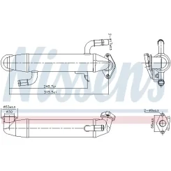 Hűtő, Kipufogógáz-Visszavezetés Ford 2,4D - NISSENS (NIS989406)