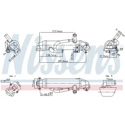 Hűtő, Kipufogógáz-Visszavezetés Ford 2,0Tdci - NISSENS (NIS989456)