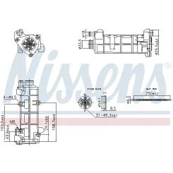Hűtő, Kipufogógáz-Visszavezetés - NISSENS (NIS989458)