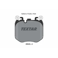 Fékbetétkészlet, Tárcsafék Bmw P. 5/7/X3 3,0-4,4/Electric 22- - TEXTAR (2684801)