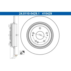 Féktárcsa Honda T. Cr-V 1,5-2,4 17- - ATE (24.0110-0429.1)