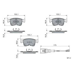 Fékbetétkészlet, Tárcsafék Audi P. A3 1,0-2,5 19- - BOSCH (0986460321)