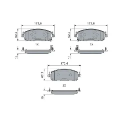 Fékbetétkészlet, Tárcsafék Renault P. Austral/Espace/Rafale/Scenic Ev/1,2 Hybrid 22- - BOSCH (0986460223)
