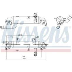 Hűtő, Kipufogógáz-Visszavezetés Vw Sharan 1,9Tdi - NISSENS (NIS989417)