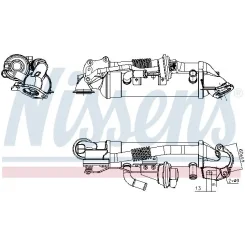 Hűtő, Kipufogógáz-Visszavezetés Fiat Ducato 2,3M-Jet - NISSENS (NIS989476)