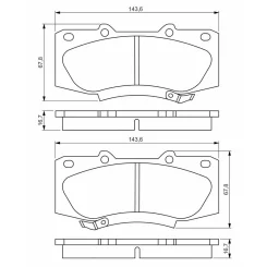 Fékbetétkészlet, Tárcsafék Toyota P. Hilux 2,4-3,0 D-4D 4Wd 05- - BOSCH (0986495352)