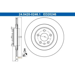 Féktárcsa Polestar T. 2 Ev 19- - ATE (24.0420-0246.1)