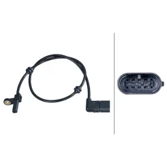 Érzékelő, Kerékfordulatszám Db - HELLA (6PU358417-111)