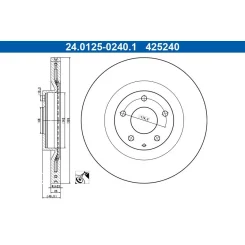 Féktárcsa Mazda P. Mx-30 20- - ATE (24.0125-0240.1)