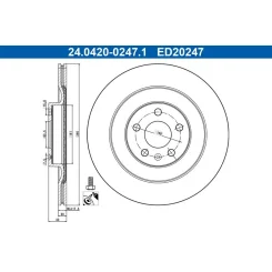 Féktárcsa Polestar T. 2 Ev 19- - ATE (24.0420-0247.1)