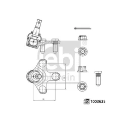 Támasztó-/Vezetőcsukló Honda P. Civic X (09/15-) Bal/Jobb - FEBI BILSTEIN (FE1003635)