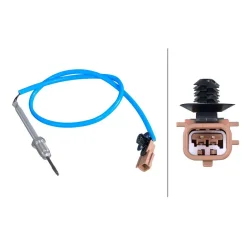 Érzékelő, Kipufogógáz-Hőmérséklet Nissan Juke I, Qashqai Ii 1,5Dci 10- - HELLA (6PT358284-581)