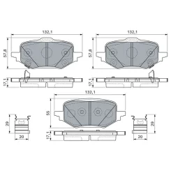Fékbetétkészlet, Tárcsafék Mazda T. Cx-60 2,5-3,3 22- - BOSCH (0986460258)