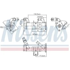 Hűtő, Kipufogógáz-Visszavezetés Range Rover 3,6D - NISSENS (NIS989473)