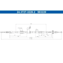 Huzal, Rögzítőfék Kia T. Picanto 1,0-1,2 11-17 Jobb - ATE (24.3727-3220.2)