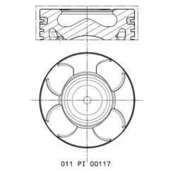 Dugattyú Fiat 1.3D 0.50Mm - MAHLE (011PI00117002)