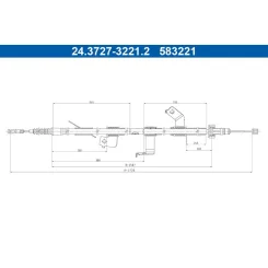 Huzal, Rögzítőfék Hyundai T. Tucson 1,6-2,4 Gdi 15-20 Bal - ATE (24.3727-3221.2)