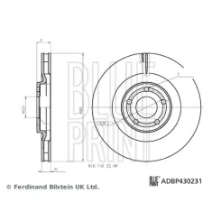 Féktárcsa Ford P. Puma 1,0-1,5 20- - BLUE PRINT (ADBP430231)