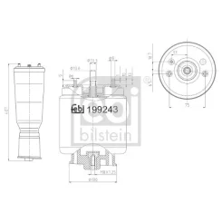 Légzsák Bmw T. E39 Kombi Jobb - FEBI BILSTEIN (FE199243)