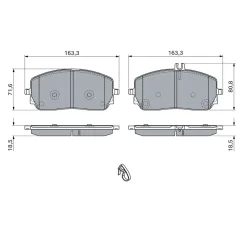 Fékbetétkészlet, Tárcsafék Db P. W63 3,0-4,0 4-Matic 18- - BOSCH (0986460035)