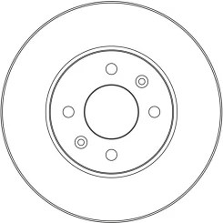 Féktárcsa Kia P. Picanto 1,0-1,2 17- - TRW (DF3954)