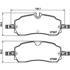 Fékbetétkészlet, Tárcsafék Ford T. Transit 2,0-2,2 Tdci 24- - TEXTAR (2706703TEX)
