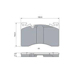Fékbetétkészlet, Tárcsafék Land Rover P. Range Rover 3,0-4,4 21- - BOSCH (0986460471)