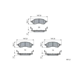 Fékbetétkészlet, Tárcsafék Vw T. Amarok 2,0-3,0 Tdi 4Motion 22-23 - BOSCH (0986460479)