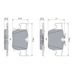 Fékbetétkészlet, Tárcsafék Bmw T. 5/7/X3 1,6-3,0 22- - BOSCH (0986460475)