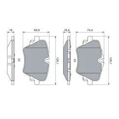 Fékbetétkészlet, Tárcsafék Bmw P. 2/X1/X2 1,5-2,0 21- - BOSCH (0986460469)