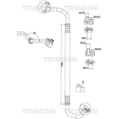 Cső Klíma Vw, Audi, Seat, Skoda - TRISCAN (901029039)