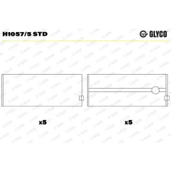 Főtengelycsapágy - GLYCO (H1057/5 STD)