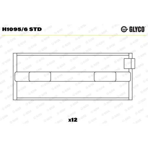 Főtengelycsapágy - GLYCO (H1095/6 STD)