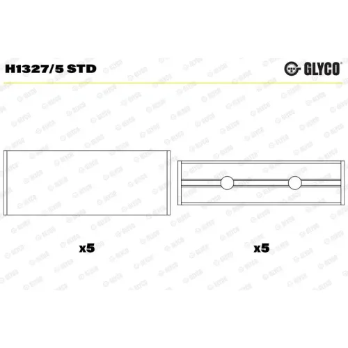Főtengelycsapágy - GLYCO (H1327/5 STD)
