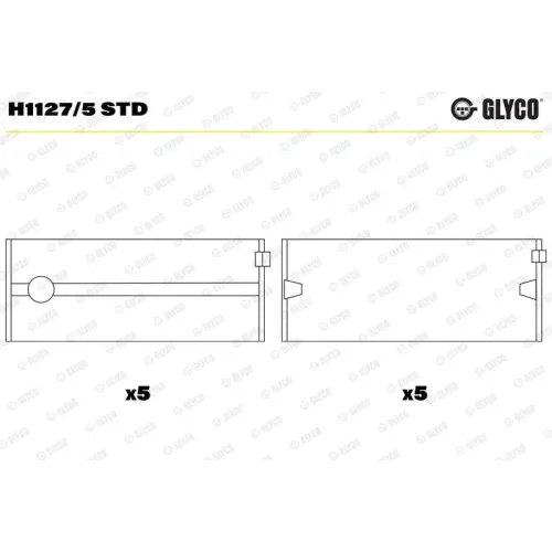 Főtengelycsapágy - GLYCO (H1127/5 STD)